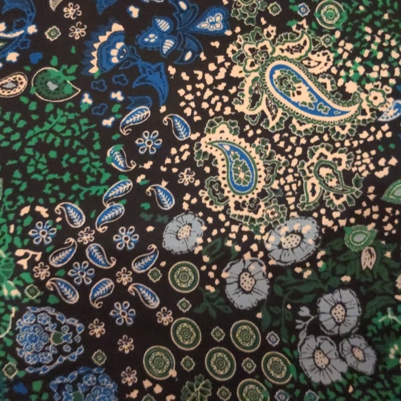 Michael Kors Lace Front V Neck Long Sleeve Blouse Blue Green Size S - Picture 8 of 12